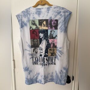 Taylor Swift Blue Tie-Dye Muscle Tee
